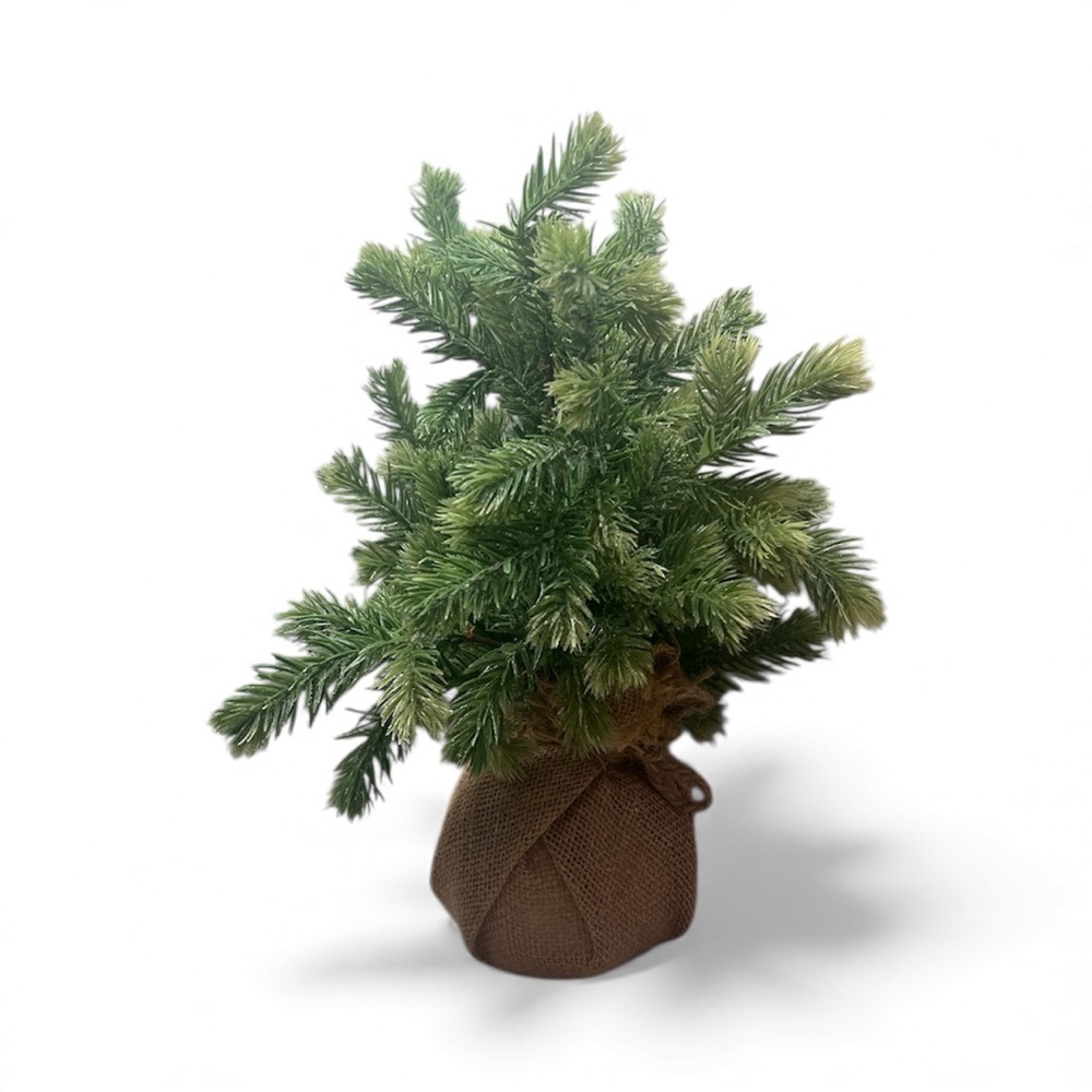 Table top Christmas Tree with Burlap Base
